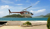 Seychelles, helicopter